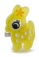 Pop cutie ring met reekalf / bambi geel